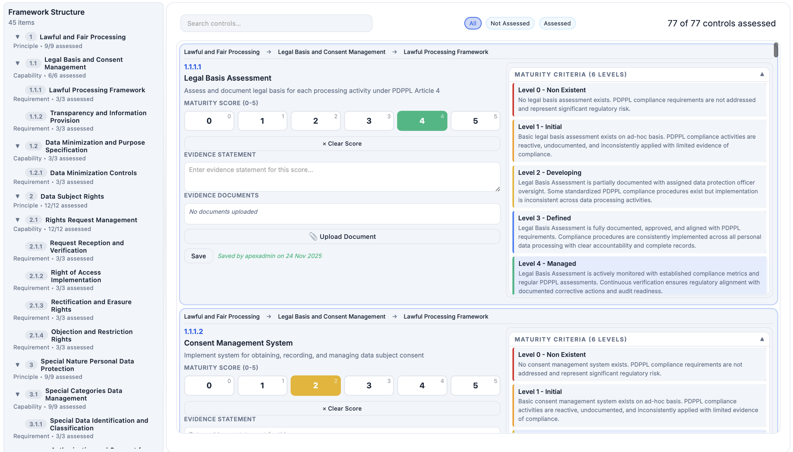 APEX Maturity Assessment